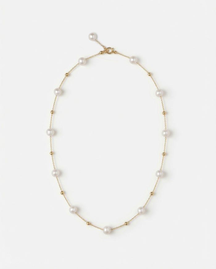 Daily Grace Multi-Way Cultured Akoya Pearl Lariat Necklace in 18K Gold