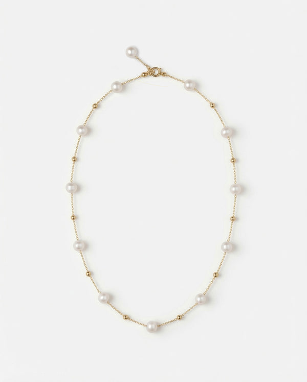 Daily Grace Multi-Way Cultured Akoya Pearl Lariat Necklace in 18K Gold