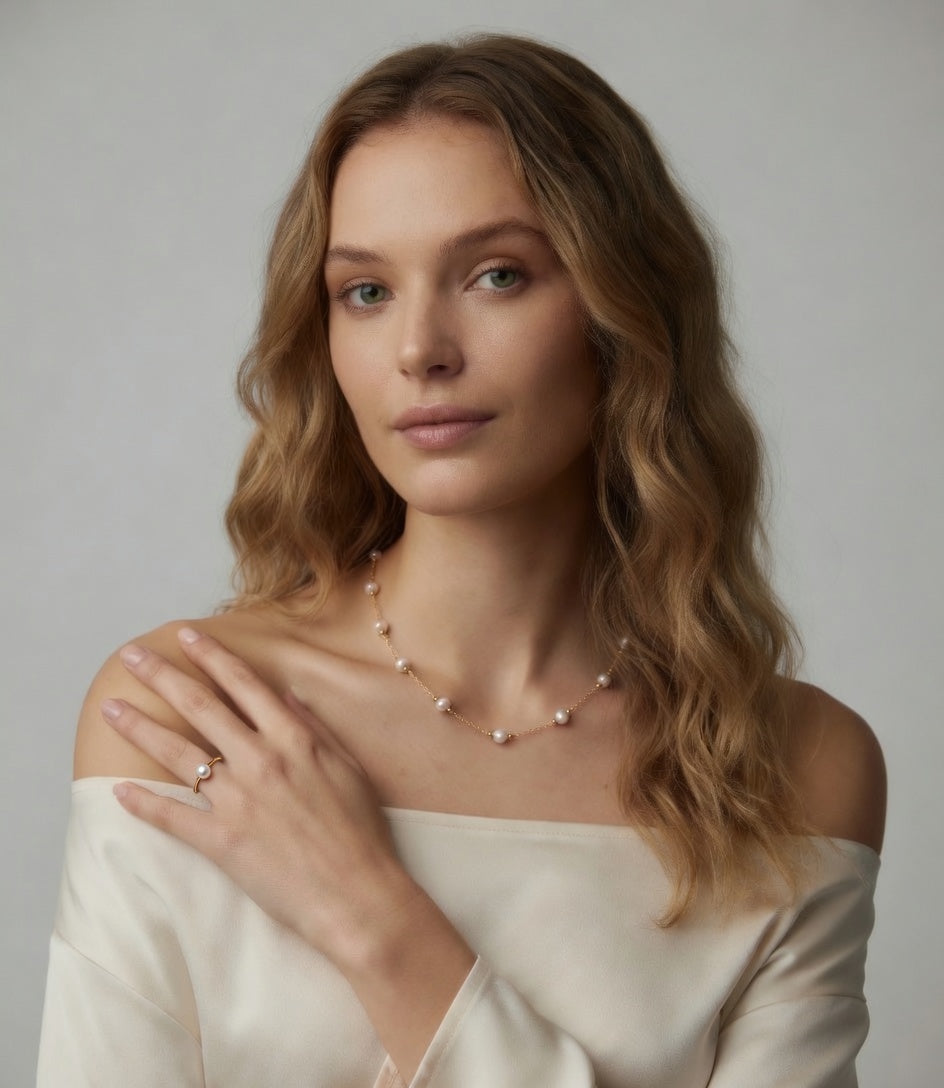 Daily Grace Multi-Way Cultured Akoya Pearl Lariat Necklace in 18K Gold