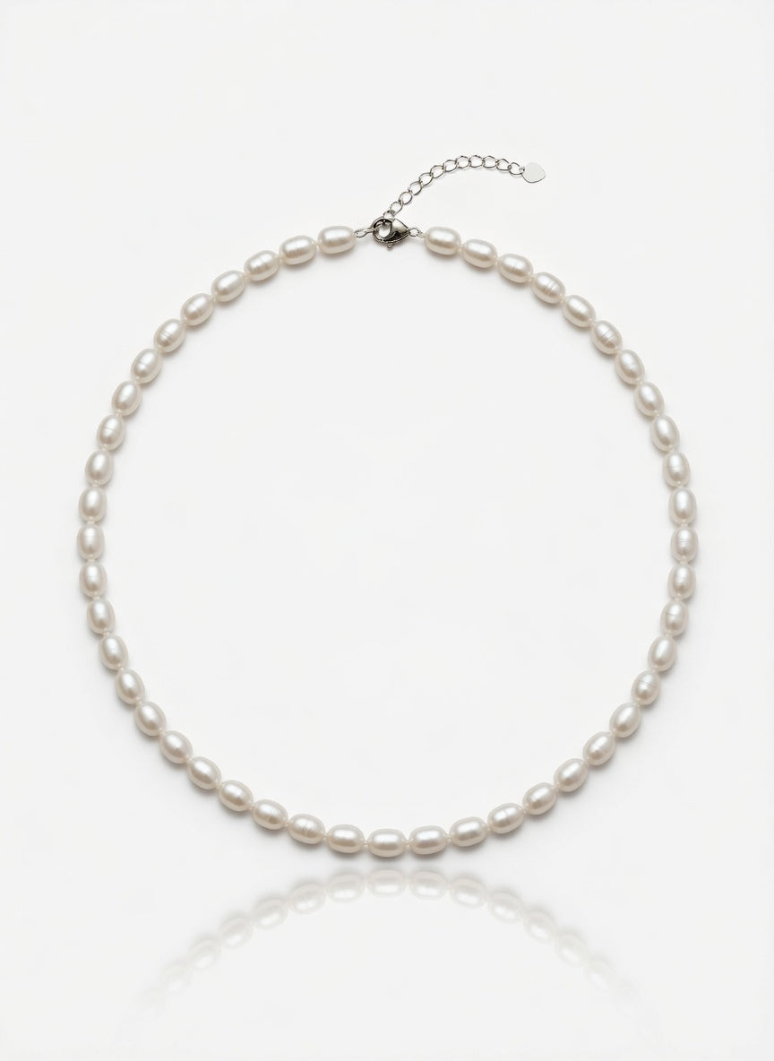 Love Unbound Signature Oval White Freshwater Pearl Full Set in Sterling Silver