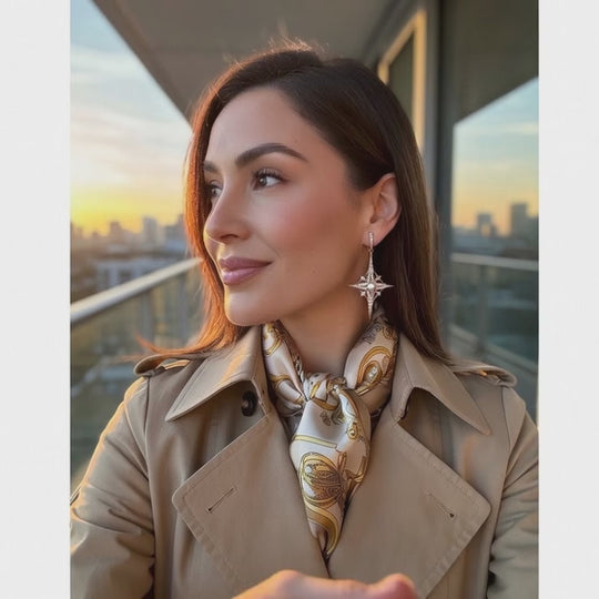 Guiding Star Polaris North Star Pearl Drop Earrings in 18K Gold Vermeil